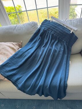 Women's Smocked Waist Midi Skirt